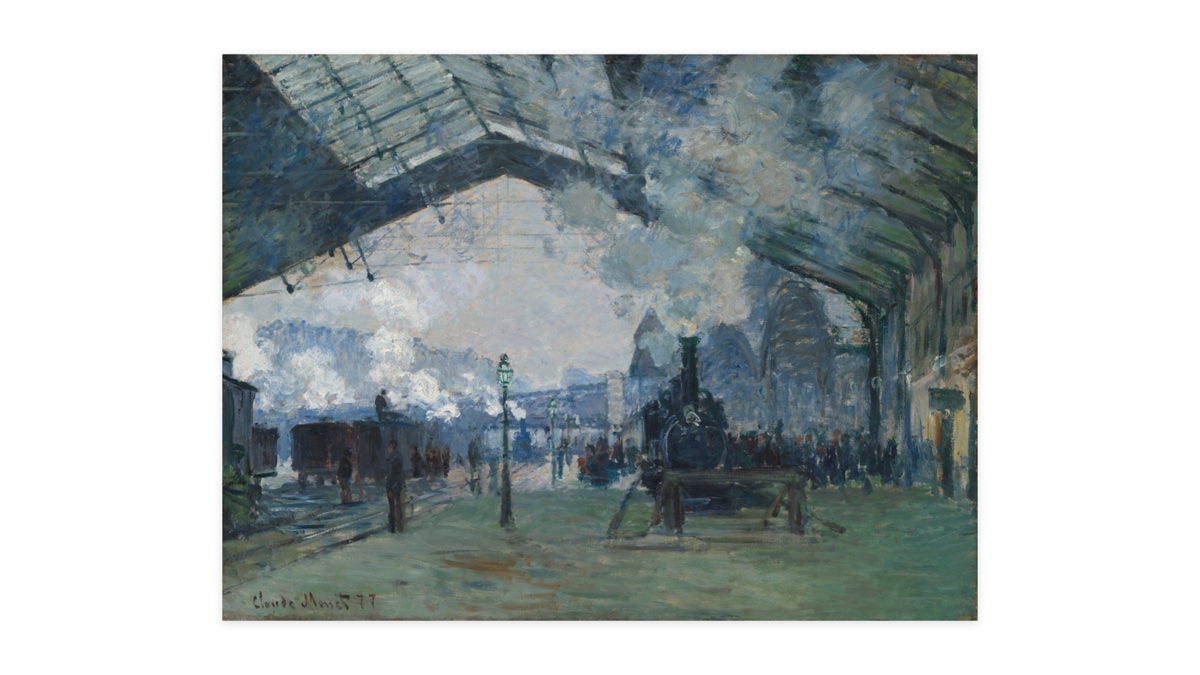 Landscape monitor with painting on mat